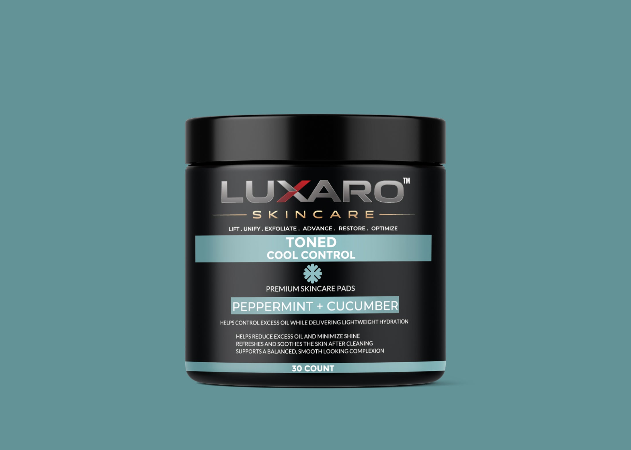 LUXARO Toned Cool Control Pads 30 count Jars