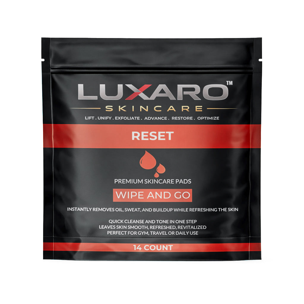LUXARO Reset  Wipe & Go  Instant Facial Clean Pads 15 Count